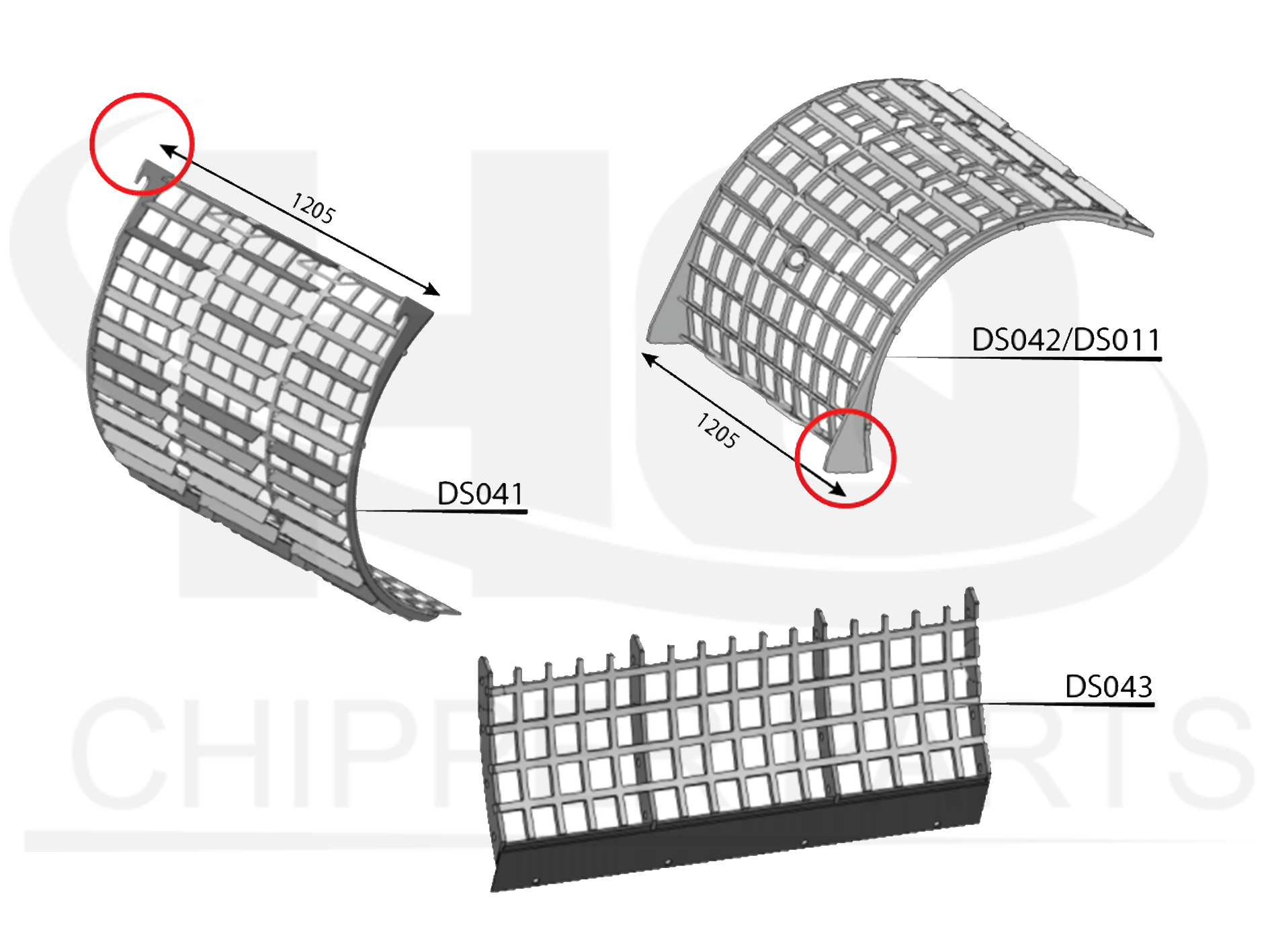 GRILLES DE DÉCHIQUETAGE